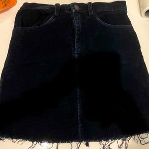 Brandy Melville Navy Blue Corduroy Skirt